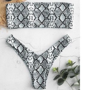 Snakeskin Bandeau Bikini